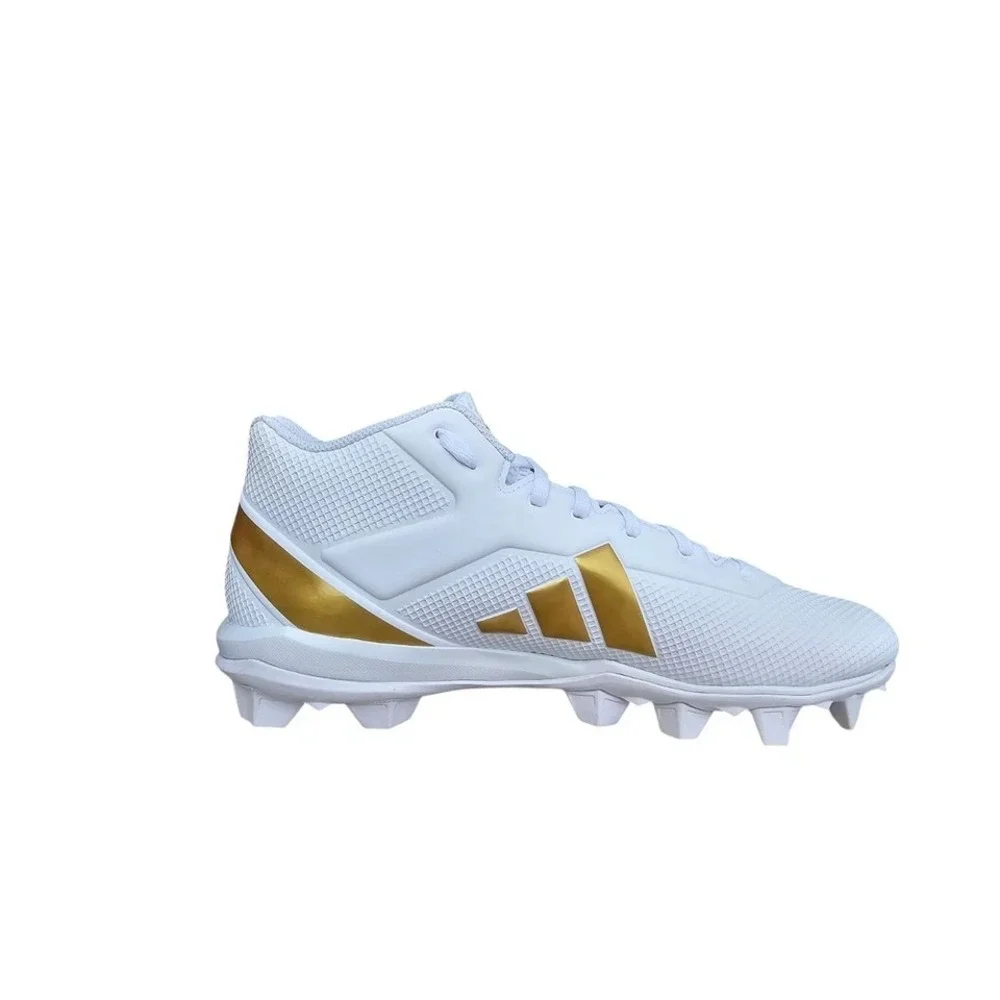 NEW! Adidas Adizero Impact.2 Men Wite/ Gold Football Cleats Sz 12 IF5106